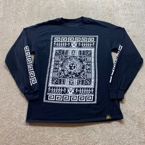 Last Kings Medusa Graphic Long Sleeve‎ Shirt Mens Large Black Made in USA